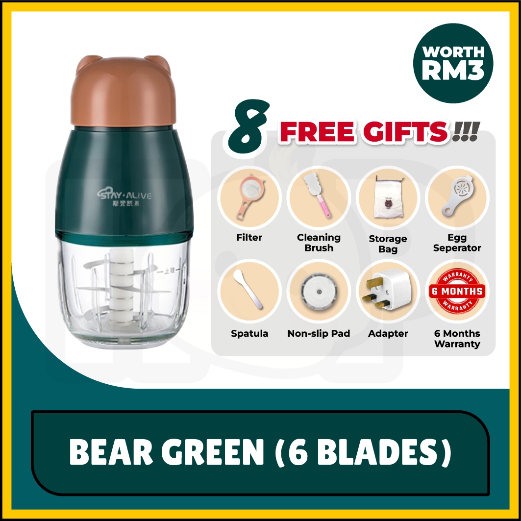 【6 MONTHS WARRANTY】Baby Food Blender Mini Baby Food Processor Chopper Blender Mini Blender Baby Food Maker Hand 辅食机搅拌机