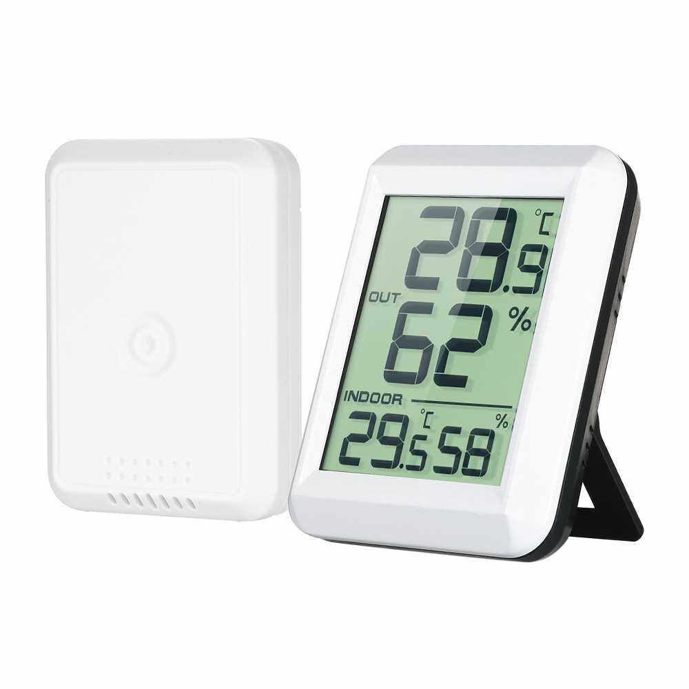 Wireless Mini LCD Digital Thermometer Hygrometer Indoor Outdoor C/F ...