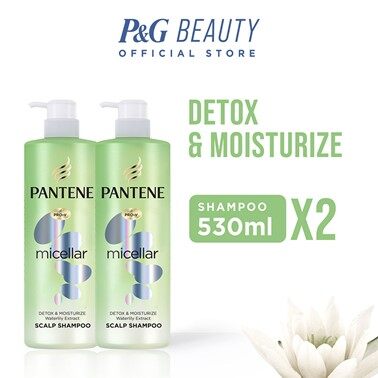 Pantene Micellar Detox & Moisturize Shampoo 530ML [Bundle of 2]