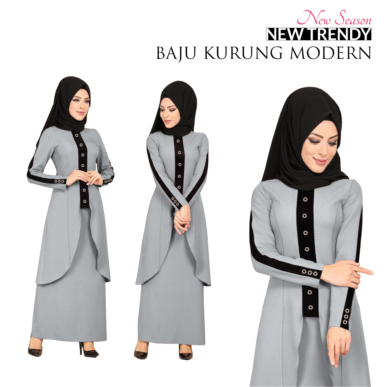 New Collection New Season Trendy Baju Kurung Modern for Muslimah READY STOCK HOT ITEM Terkini