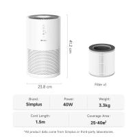 【Home essential】Simplus Air Purifier 330m³/h CADR | HEPA H13 Filter Smart App | Penapis Udara Senyap | Penghapus Habuk & Alergen KQJH007