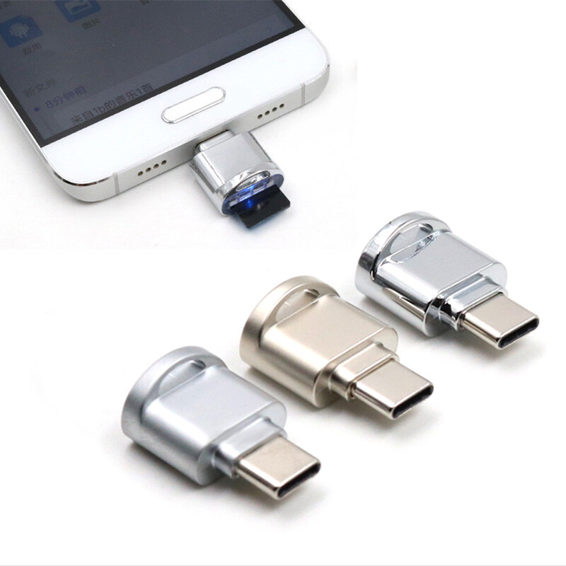 Bảng giá [Chất Lượng Cao] Đầu Đọc Thẻ Micro SD TF Hợp Kim USB 3.1 Loại C Cho Samsung Galaxy S8 OTG Bộ Chuyển Đổi Phong Vũ