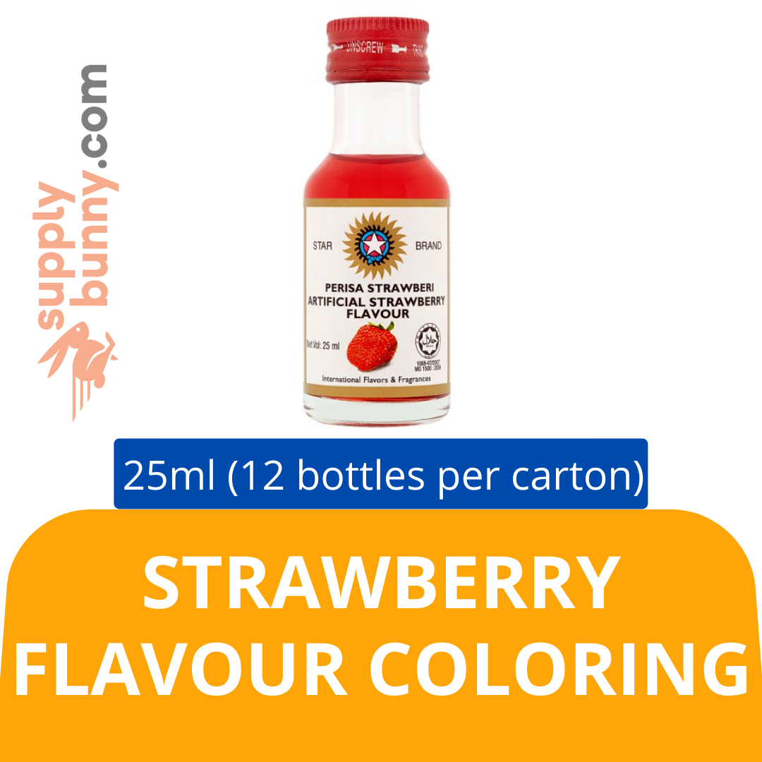 Strawberry (25ml X 12 bottles) (sold per carton) 食用色素(草莓味) PJ Grocer Pewarna Perisa Strawberry