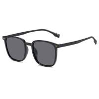 【GIAUSA】Unisex Brown Lens Sun Glasses for Men Women UV Protection Anti Vertigo Summer Traveling Driving Square Classic Korean Style Fashion Vintage Sunglasses Shades for Men Original S110