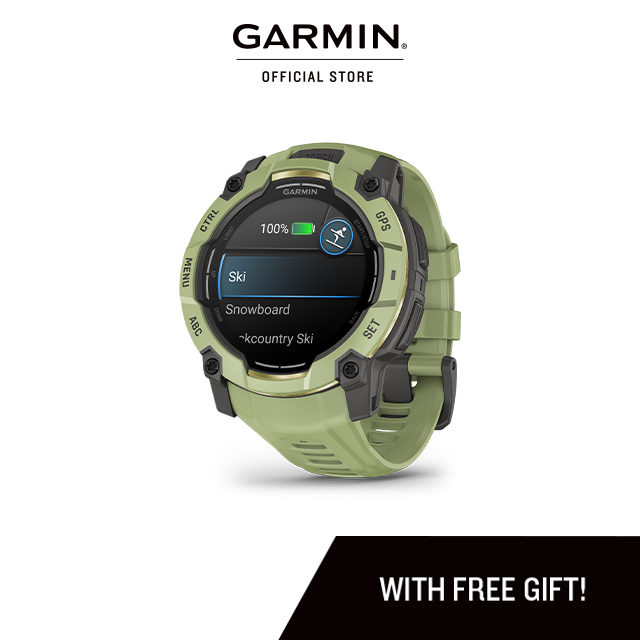 Garmin Instinct 3 - Jam Tangan GPS Tangguh dengan Skrin