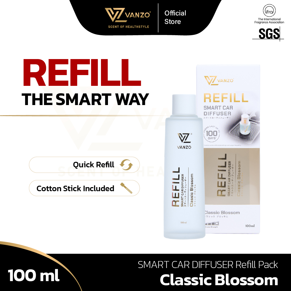 VANZO Smart Car Diffuser Refill Pack (Secret Musk) 100ml