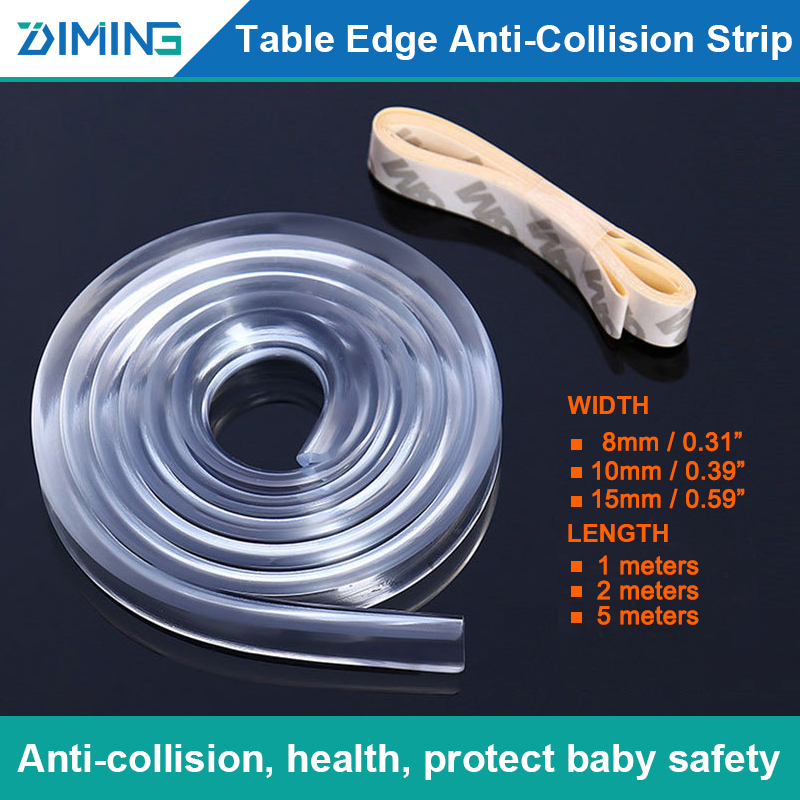 Soft Table Edge Strip Silicone Corner Protectors Guard Child Safety Transparent Anti-Collision Strip