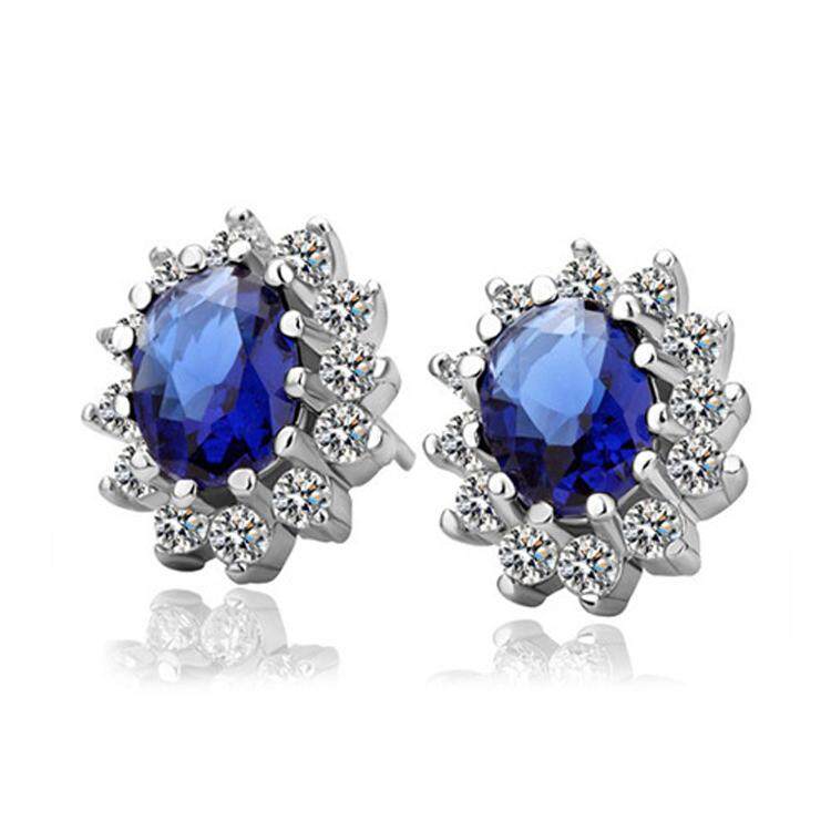 ZUNCLE  Sapphire Retro Earrings (Blue)