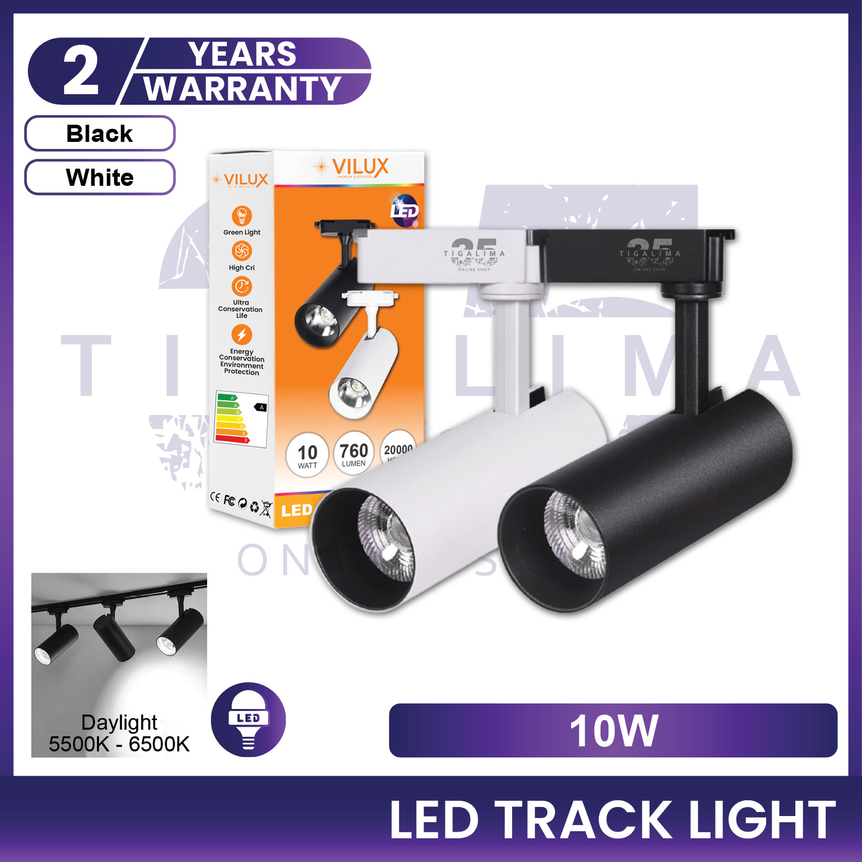 LED Track Light 10W 24W 36W COB LED Tracklight Track Rail 1 Meter Track Joint Black / White Ceiling Track Lampu Track