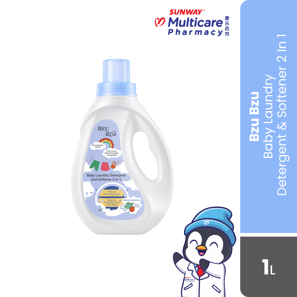 Bzu Bzu Baby Laundry Detergent & Softener 2 In 1 1L