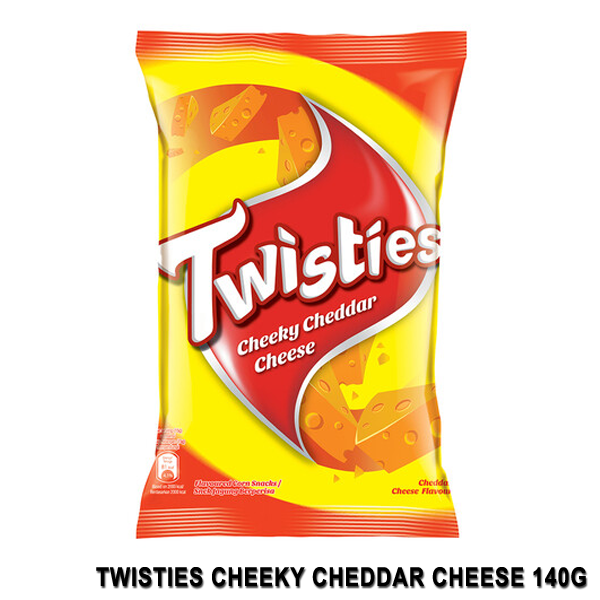 Twisties Cheeky Cheddar Cheese Corn Snacks - 140g