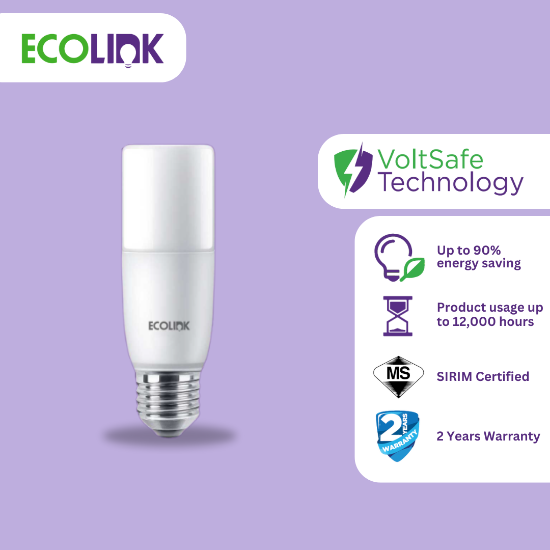 ECOLINK E27 LED Stick Bulb 9W 11W ( 3000K / 6500K )