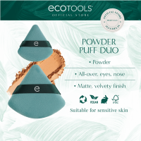 Ecotools Makeup Powder Puff Duo (Loose Pressed Powder)