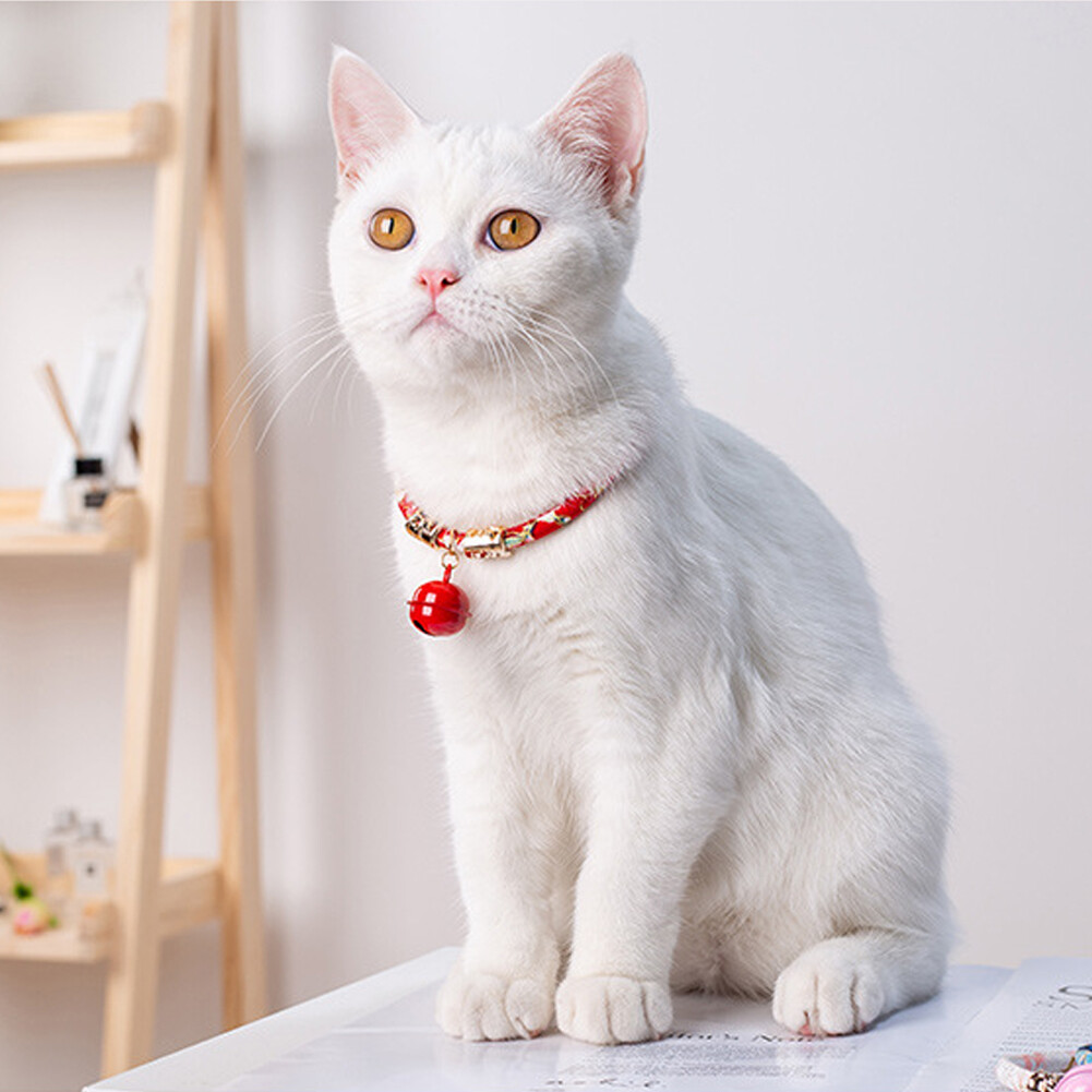 29-36cm Chỉnh vòng cổ mèo vòng thu âm cho cá nhân Nhật Truy cập Cat Dog With Bell
