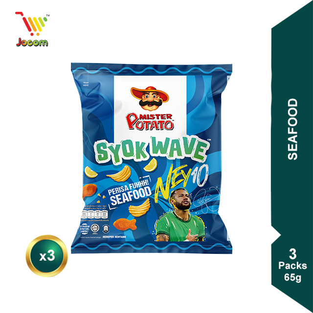 Mister Potato Syok Wave Seafood 65g x3 [KL & Selangor Delivery Only]