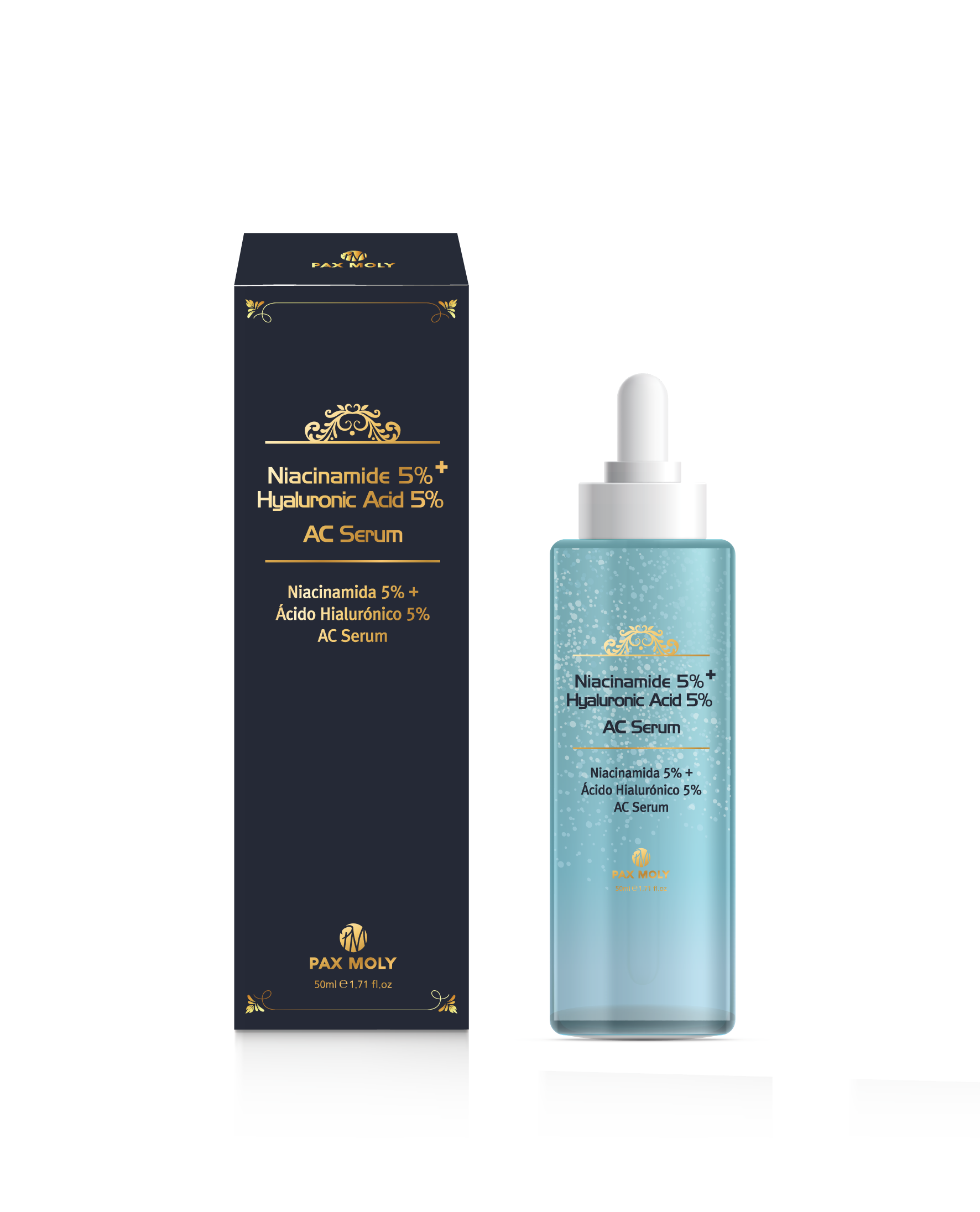 Pax moly Niacinamide 5% + Hyaluronic Acid 5% AC Serum (50ml)