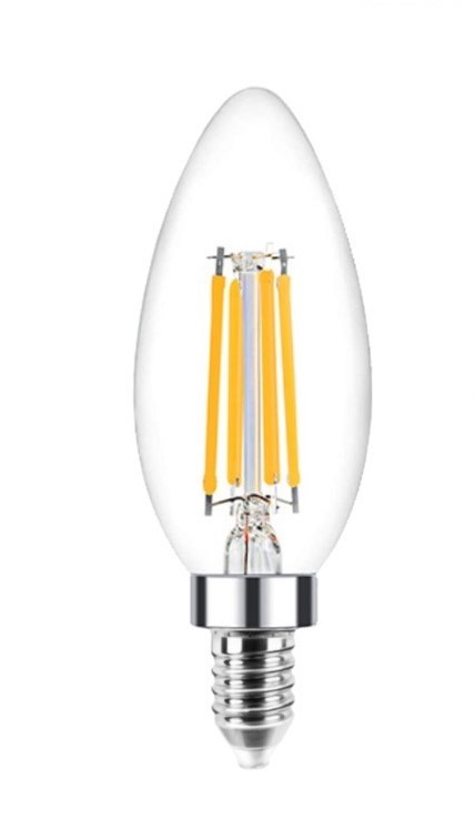 E14/E27 4W C35/G45 Clear Glass Cover Decoration LED Edison Filament Candle/PingPong Lamp Bulb Warmlight(Kuning)Daylight(Putih)