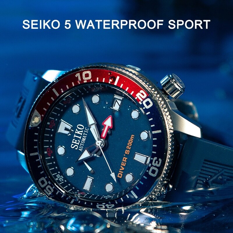 {Miracle Watch Store} SIEKO 5 Đồng hồ tự động chính hãng ✩waterproof Seiko dạ quang đồng hồ Nhật bản thạch anh với lịch thợ lặn