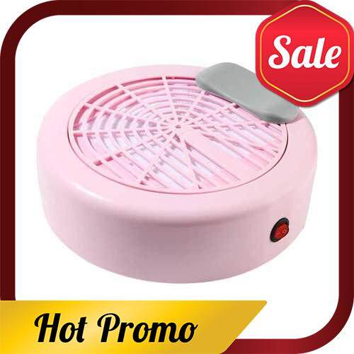 Electric Nail Dust Collector Low Noise Nail Vacuum Dust Extractor Suction Fan Nail Art Tool Machine for Acrylic Nail Gel Removal Round Pink (Pink)