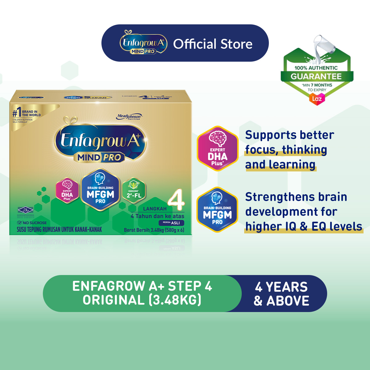 Enfagrow A+ Step 4 (4Y+) Original / Vanilla Milk Formula Powder (3.48kg)