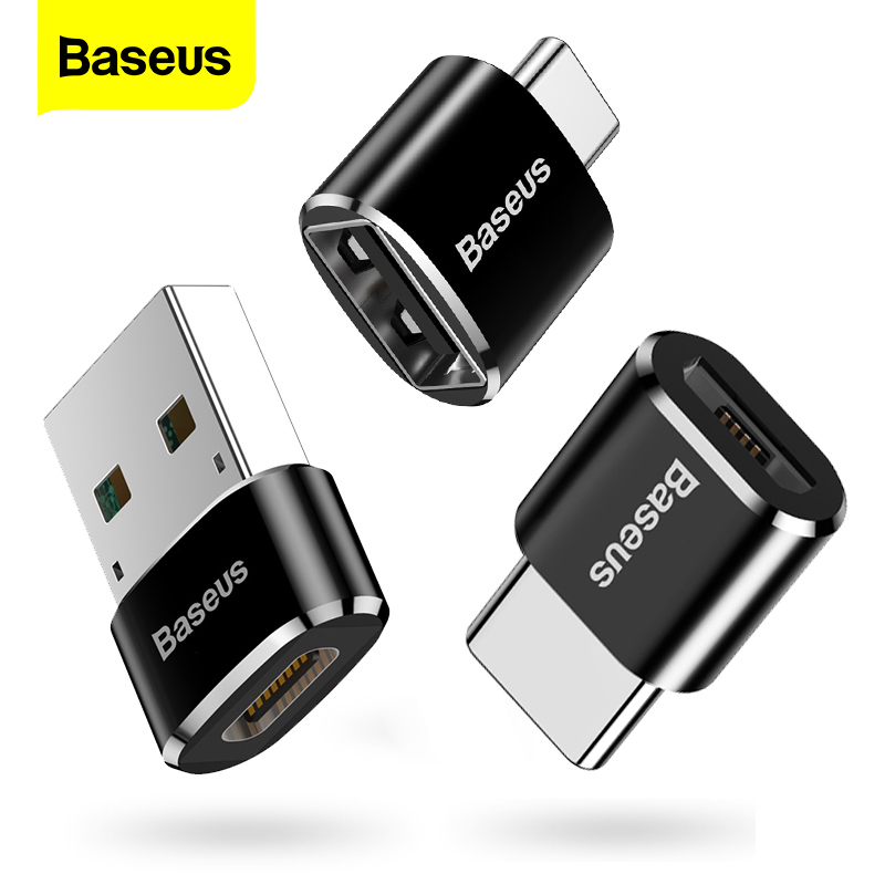 Baseus cáp usb đực sang usb loại c cái, bộ chuyển đổi otg chuyển đổi sạc máy tính xách tay type-c cái sang usb đực bộ chuyển đổi otg cắm dữ liệu micro usb sang usb c cho ngày truyền