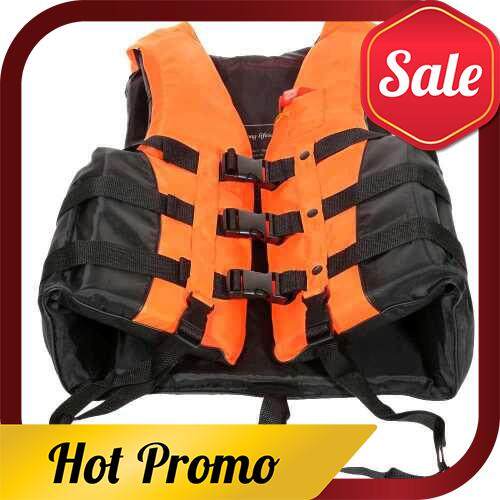 Adult Swimming Boating Drifting Safety Life Jacket Vest with Whistle L-2XL (orange)
