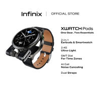 Infinix XWATCH Pods 2-in-1 Smartwatch & Wireless Earbuds | 1.39″ HD Display | BT Calling | SPO2 & Heart Rate | 280mAh Battery | Magnetic Charging