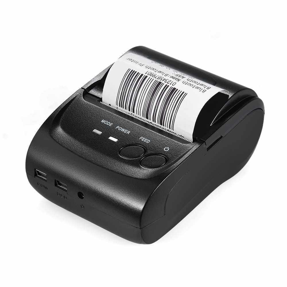 POS-5802DD Mini Portable Bluetooth USB Thermal Printer Receipt Ticket POS Printing for iOS Android Windows (Us)