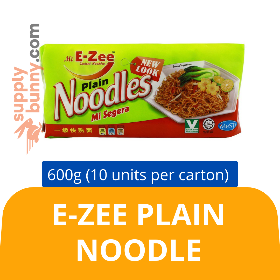E-Zee Plain Noodle (600g X 10 packs) (sold per carton) 一级快熟面 PJ Grocer Mi Biasa