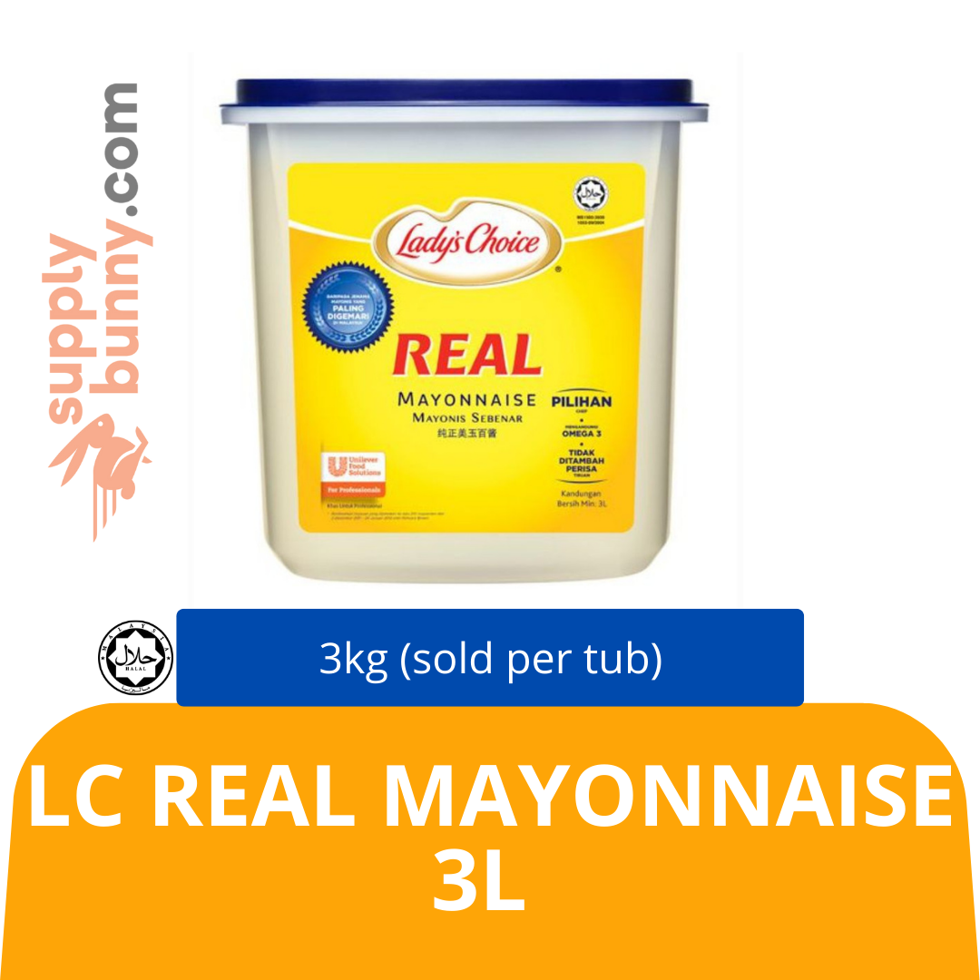 LC REAL MAYONNAISE 3L X 4TUBS (sold per carton) Mayonis 蛋黄酱