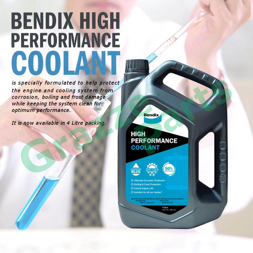 (4 Litre) Bendix High Performance Coolant is a pre-mixed Organic Acid Technology (OAT) coolant with demineralised water
