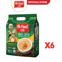 [6 Packs] Ah Huat 3 in 1 White Coffee Hazelnut & Cane Sugar 36g X 15 Sachets 亚发榛果蔗糖