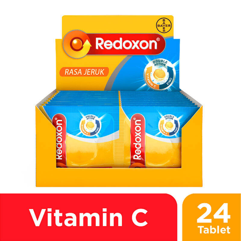 Redoxon Double Action Vitamin C & Zinc Effervescent Orange Tablets 12x2's
