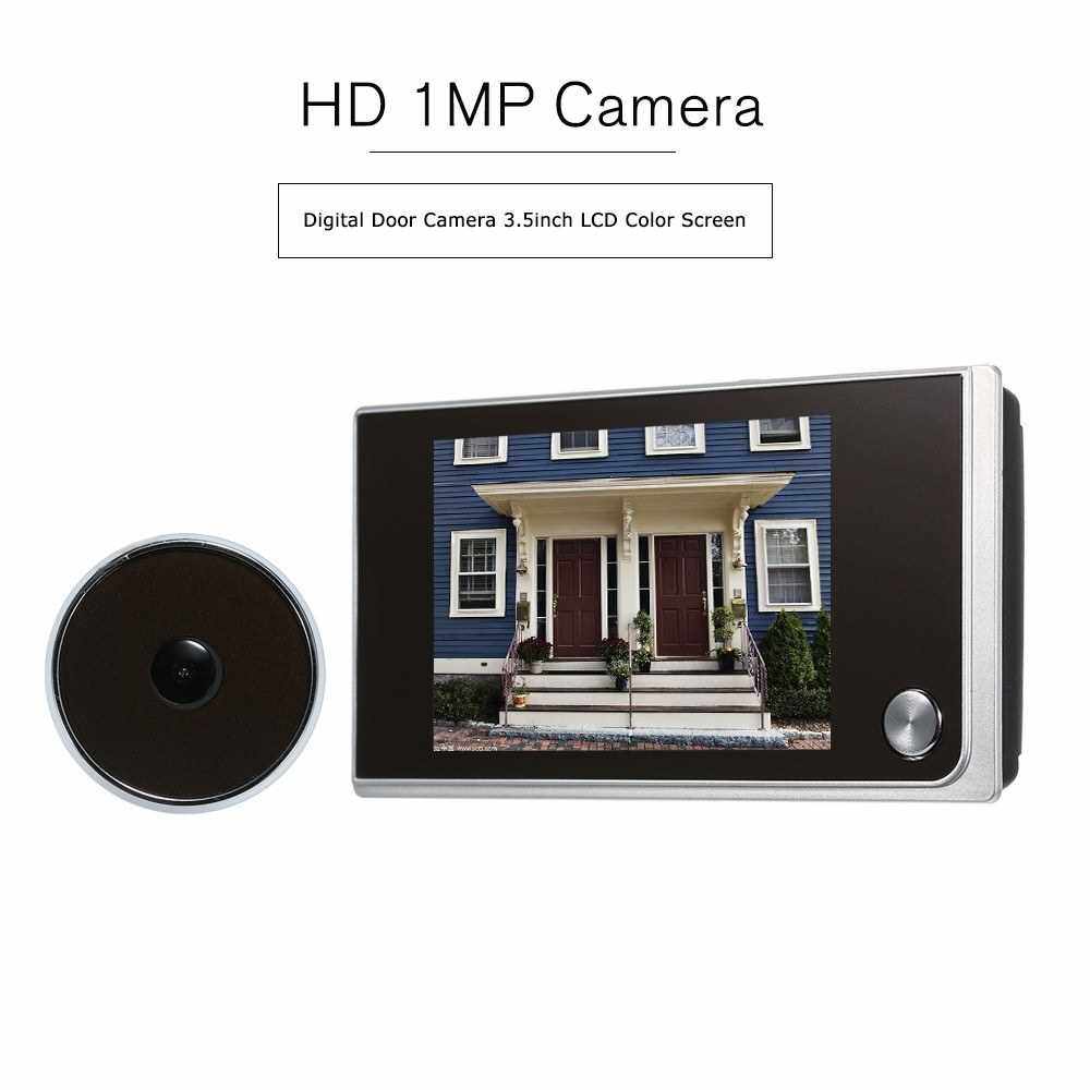 Digital Door Camera 3.5inch LCD Color Screen 120 Degree Peephole Viewer Door Eye Viewer (Batteries are not included) (Standard)