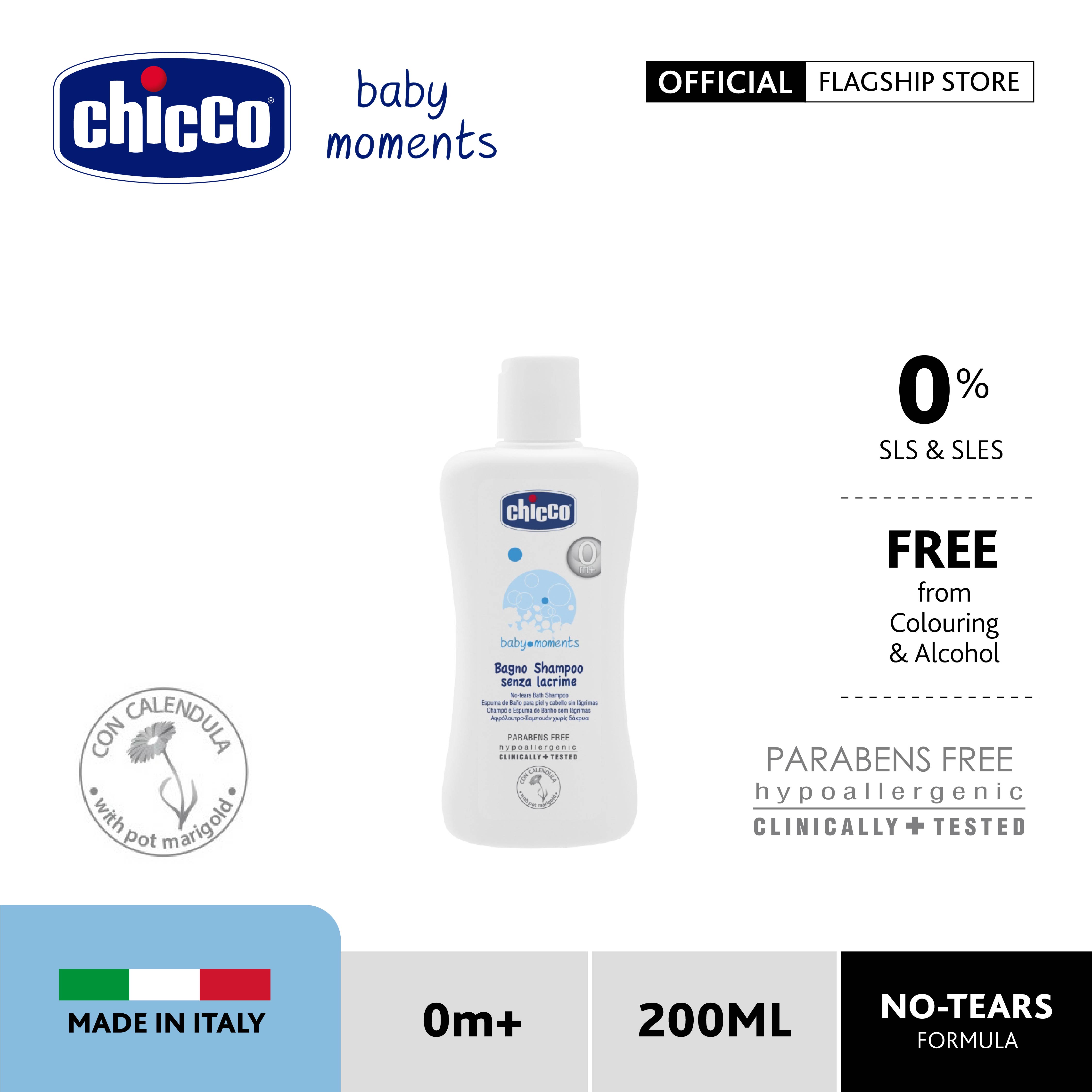 Chicco Baby Moments No-tears Bath Shampoo-200ml(Head-To-Toe)