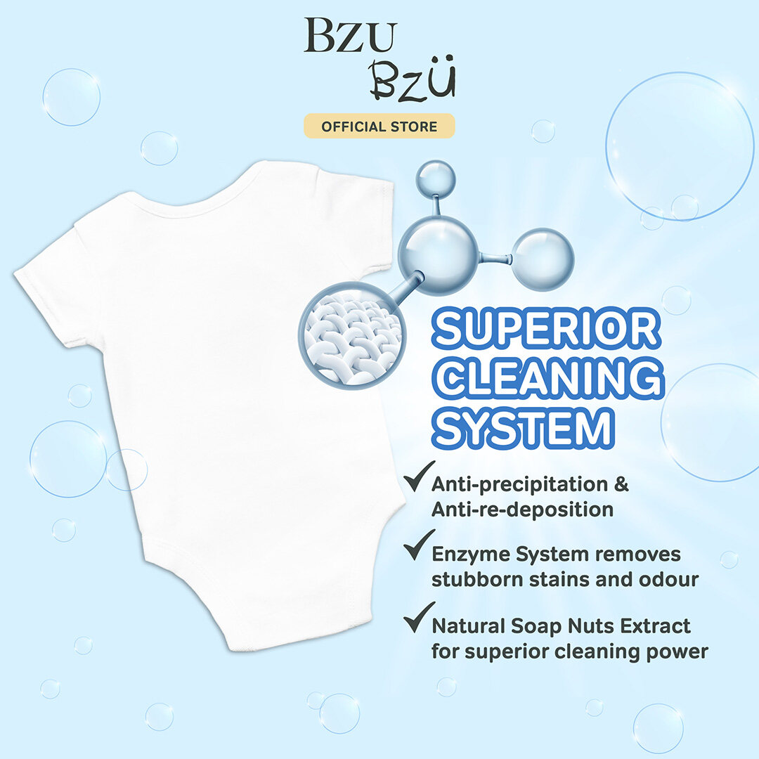 BZU BZU Baby Laundry Detergent and Softener Combo (1L + 800ml x 2)