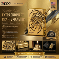 Zippo Authentic Valkyrie - Gold Windproof Lighter LOG-0151
