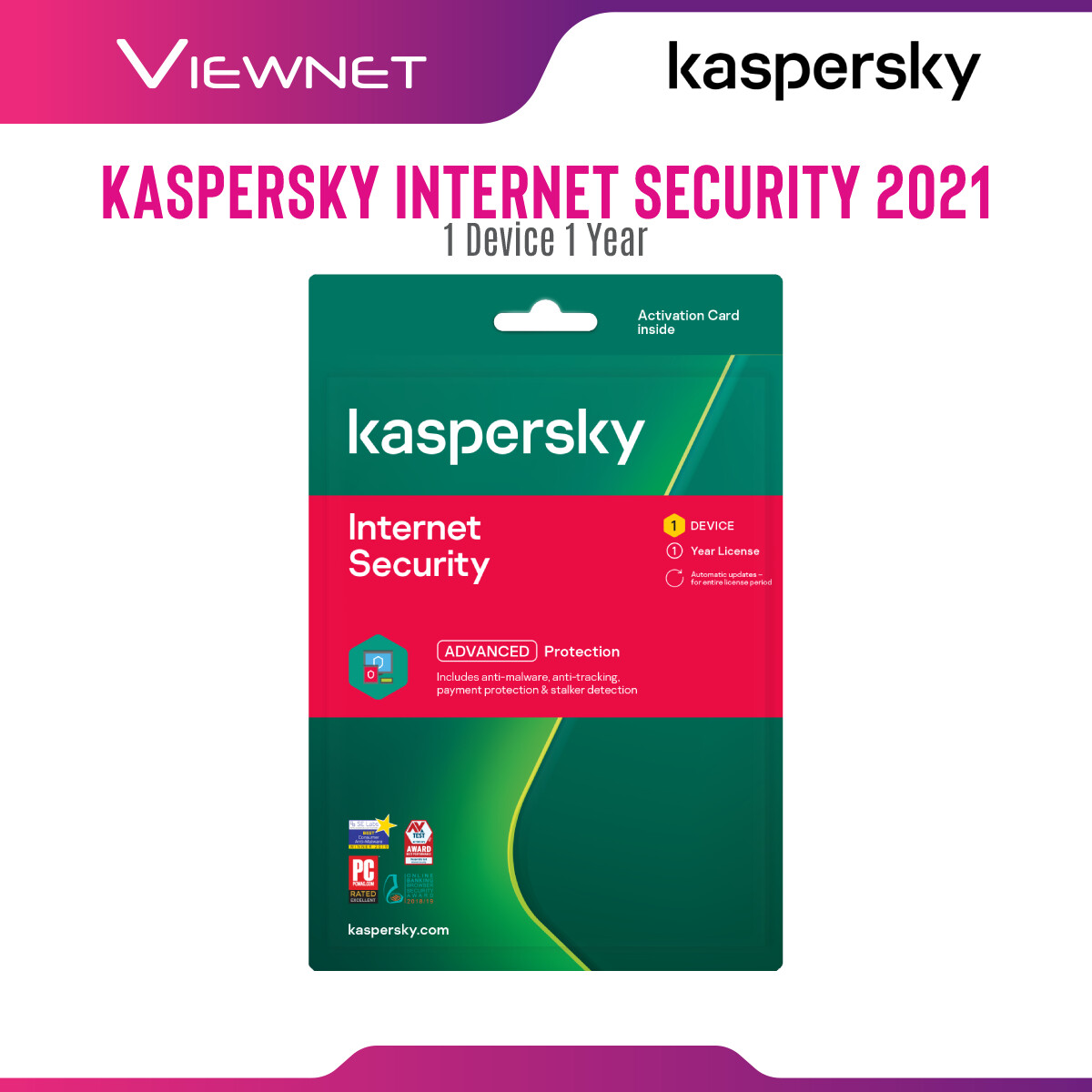 Kaspersky Internet Security 1 Device 1 Year License