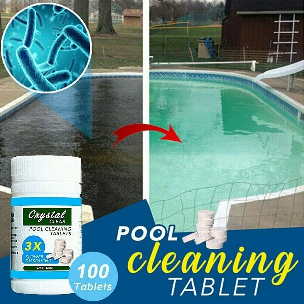 [Newkits]100pcs Magic Pool Cleaning Effervescent Chlorine Tablets Cage