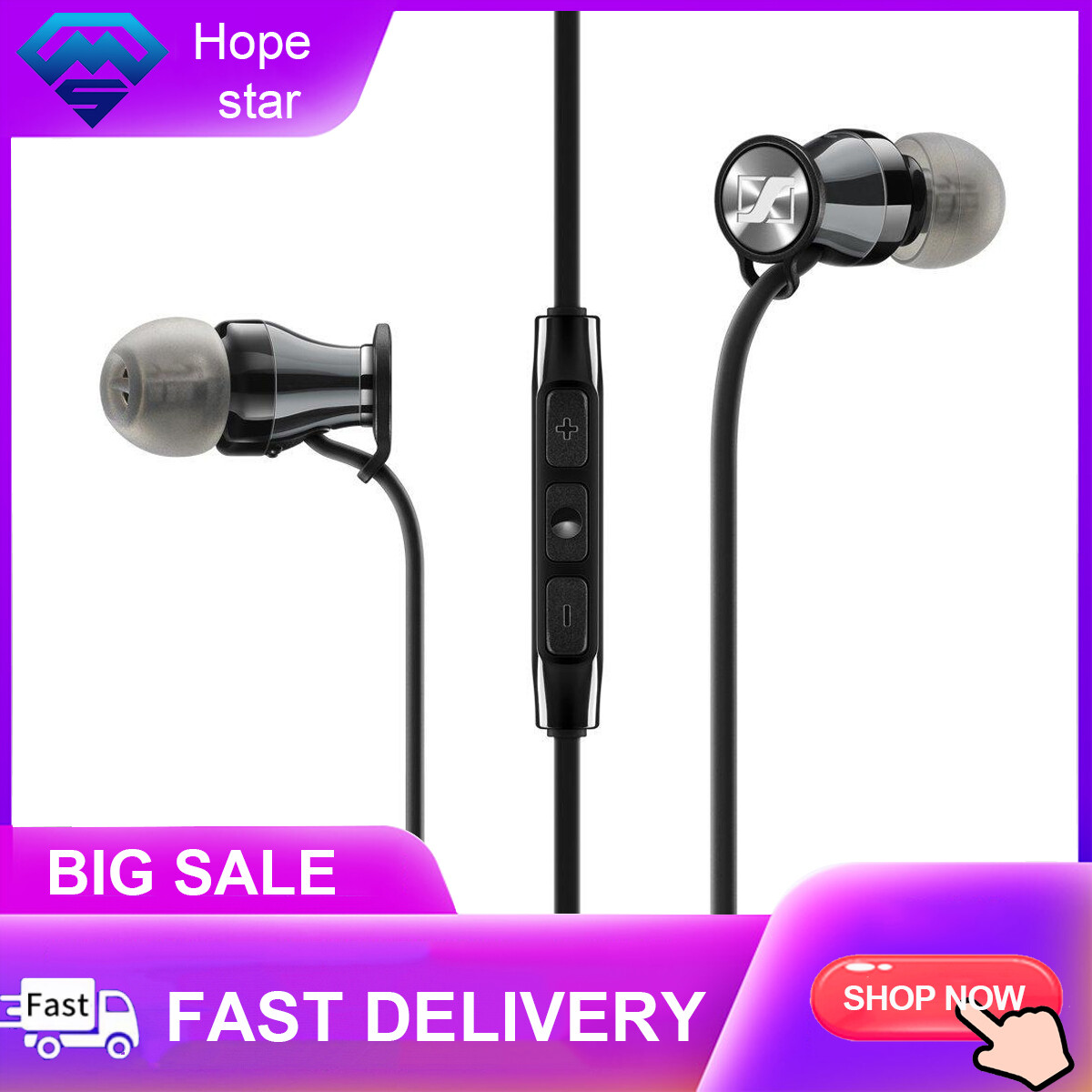 Dành cho tai nghe sennheiser momentum in-ear phiên bản android tai nghe đen chrome và đỏ đen