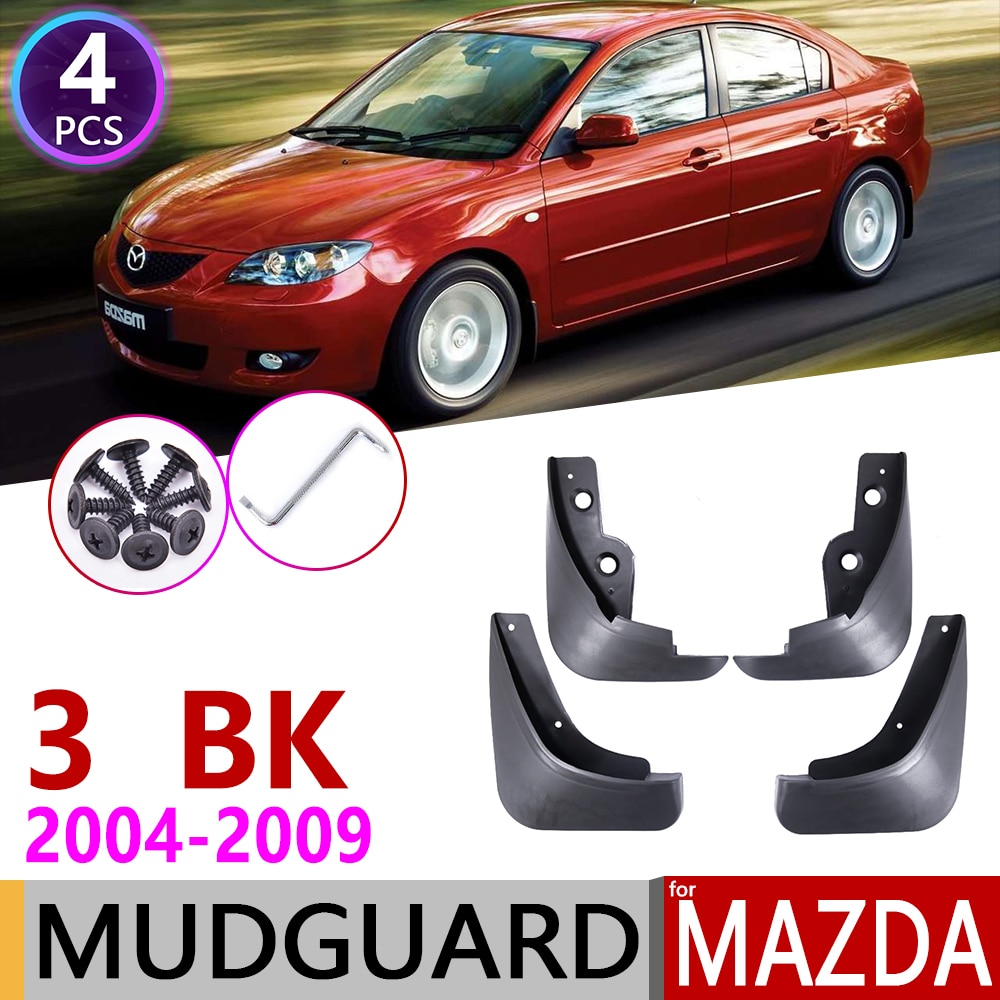 Xe mudflap cho mazda 3 bk saloon sedan 2004 ~ 2009 fender chắn bùn nắp splash nắp chắn bùn phụ kiện 2005 2006 2007 2008