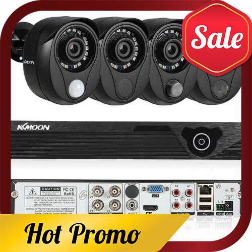 KKmoon 4CH CCTV Security Surveillance System with Alarm System (Us)