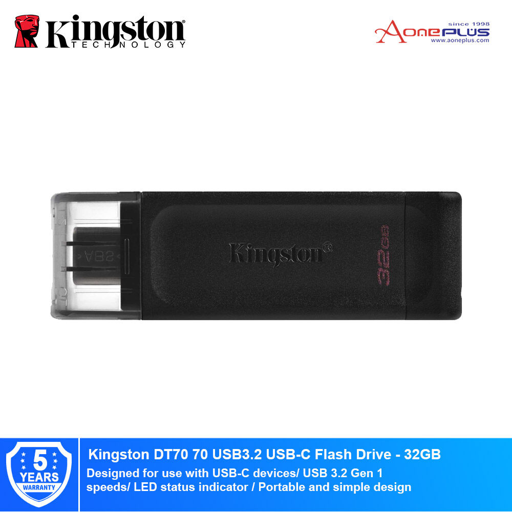 Kingston DT70  DataTraveler 70 USB3.2 USB-C Flash Drive - 32GB/64GB/128GB