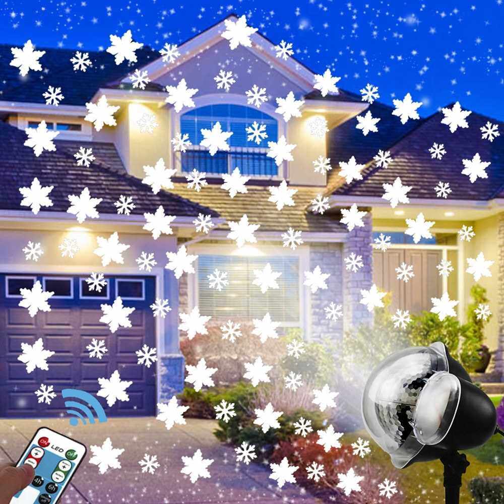 Best Selling Snowflake Outdoor Decorative Projection Lamp Waterproof Lawn Christmas Decoration Light (Us)