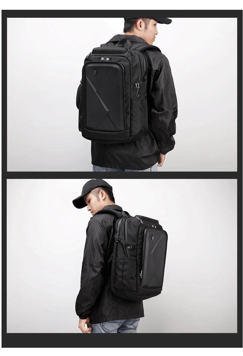 Arctic Hunter i-Pro Backpack Mens Hard Case Anti-Cut Laptop Backpack Multi-Compartment Korean Ergonomics Waterproof(17")
