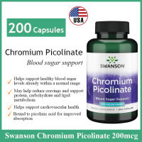 Swanson Chromium Picolinate 200mcg 100 Capsules/200 Capsules blood sugar support (USA) Lucyhong