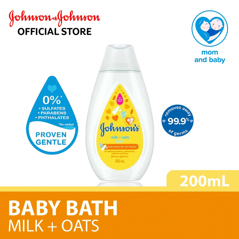 Johnsons Baby Shampoo & Bath 200ml Newborn Baby Active Kids Shiny Drops Bath Shampoo Head To ToeCotton Touch Milk Rice