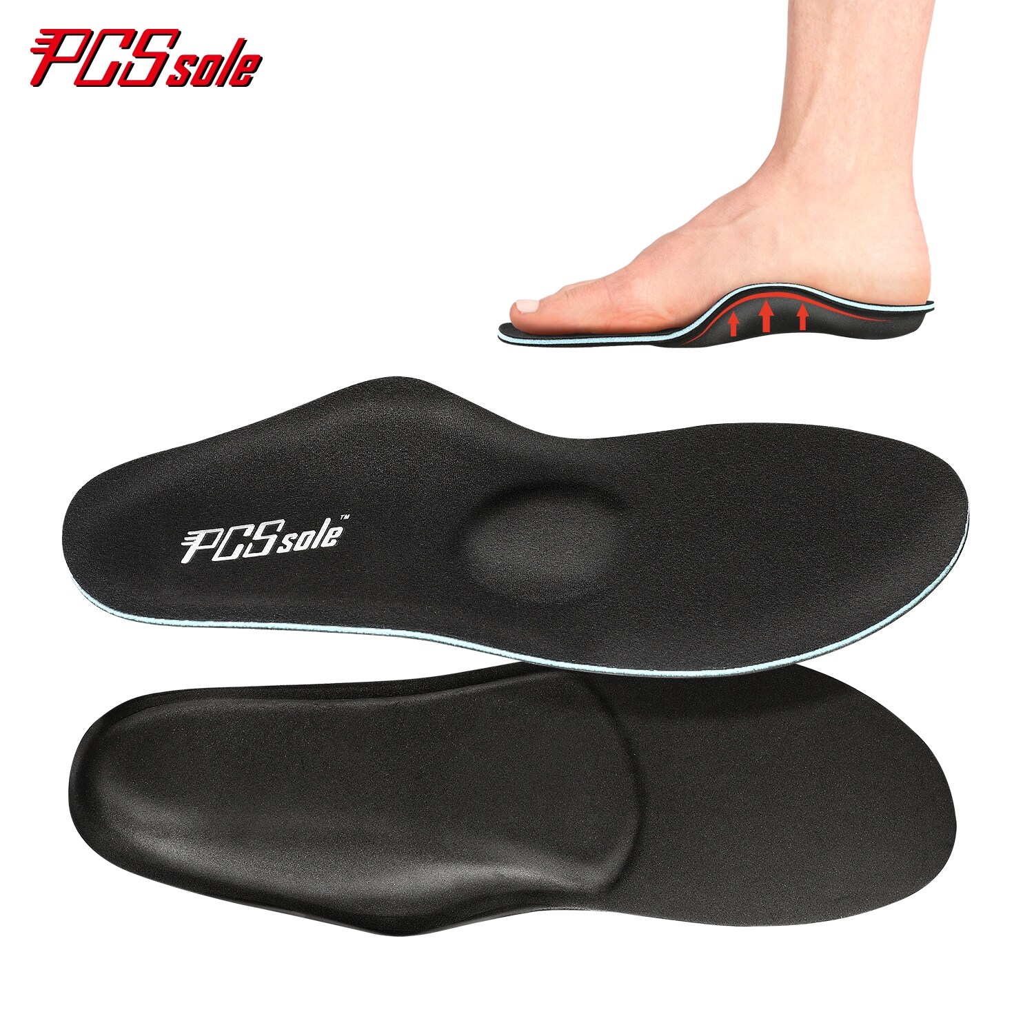 [vivian] PCSsole Arch Support InsolesInserts for Flat Foot Plantar Fasciitis Shoe Insole Memory Foam Orthopedic Insoles for Men Women