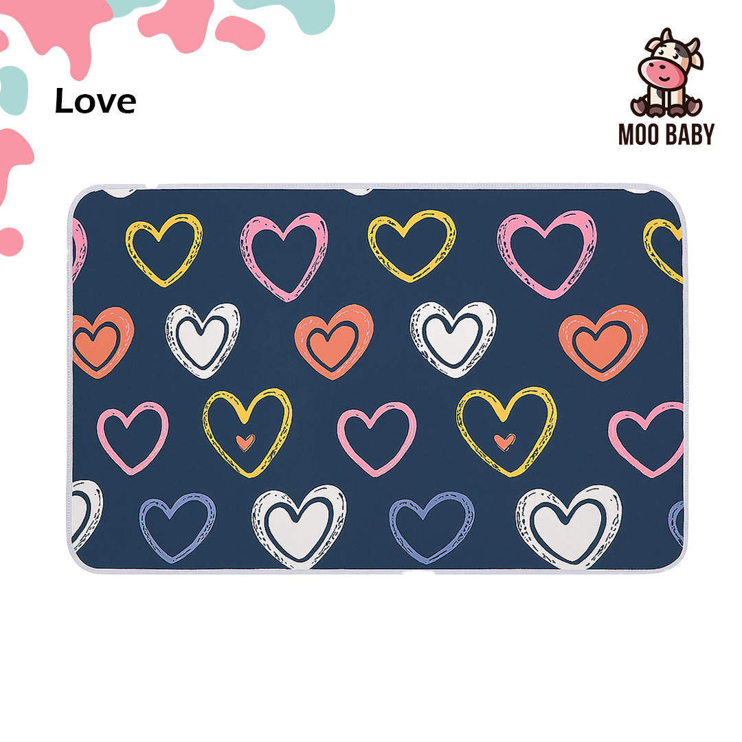 Moo Baby Diaper Changing Mat Baby Waterproof Portable Pelapik Baby Mattress Protector Washable Toddler Infant Water Proof Bedsheet Mat Adult Urine Mat