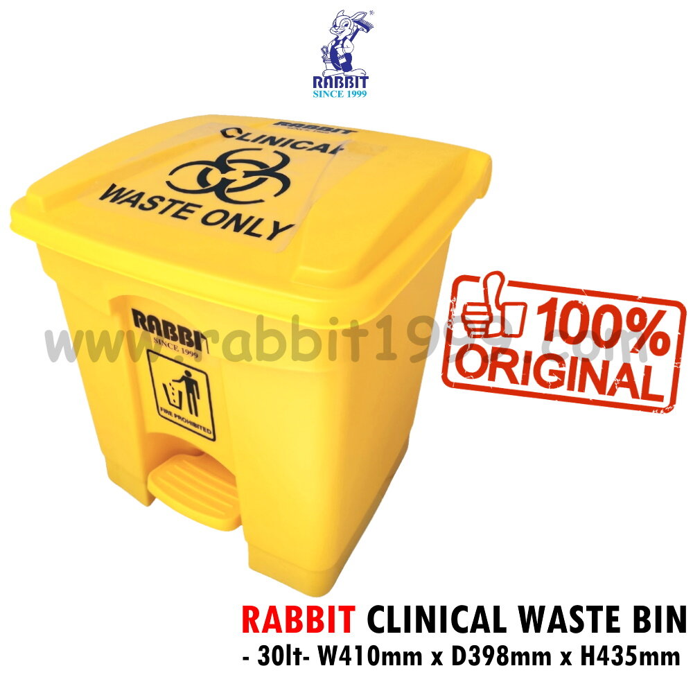 RABBIT CLINICAL WASTE BIN 30Lt clinical waste pedal bin / hospital